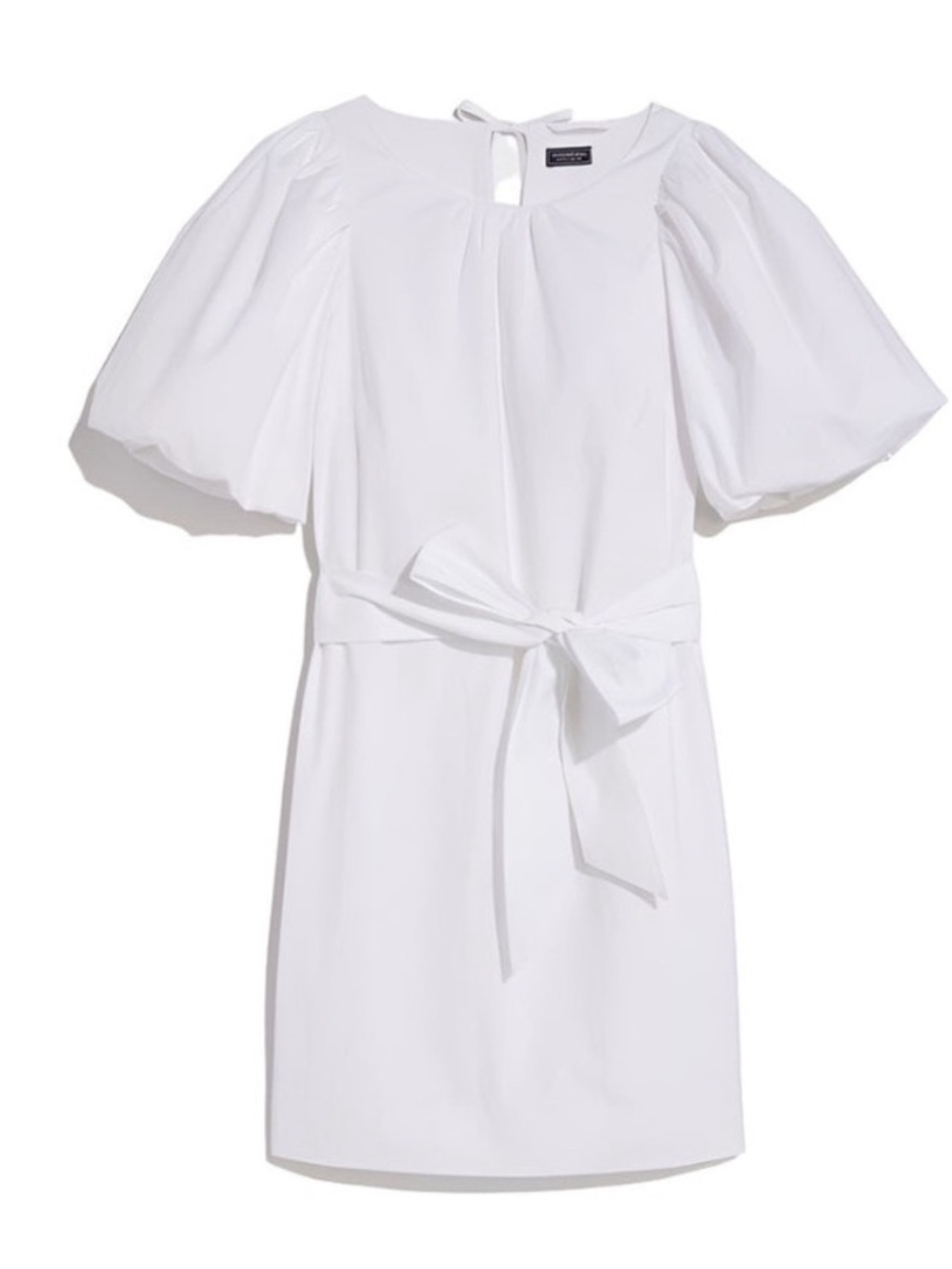 Vineyard Vines White Square Neck Puff Sleeve Dress